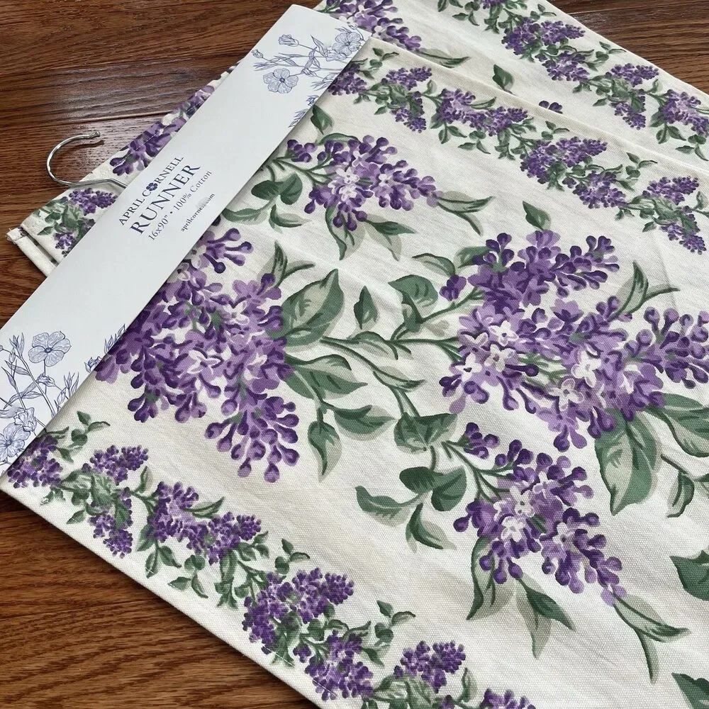 NWT April Cornell Lilac Festival Table Runner